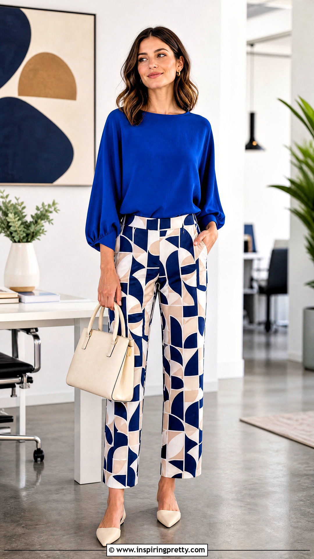 Bat Sleeve Top With Printed Pants Outfit - 50 bat sleeve top outfit ideas