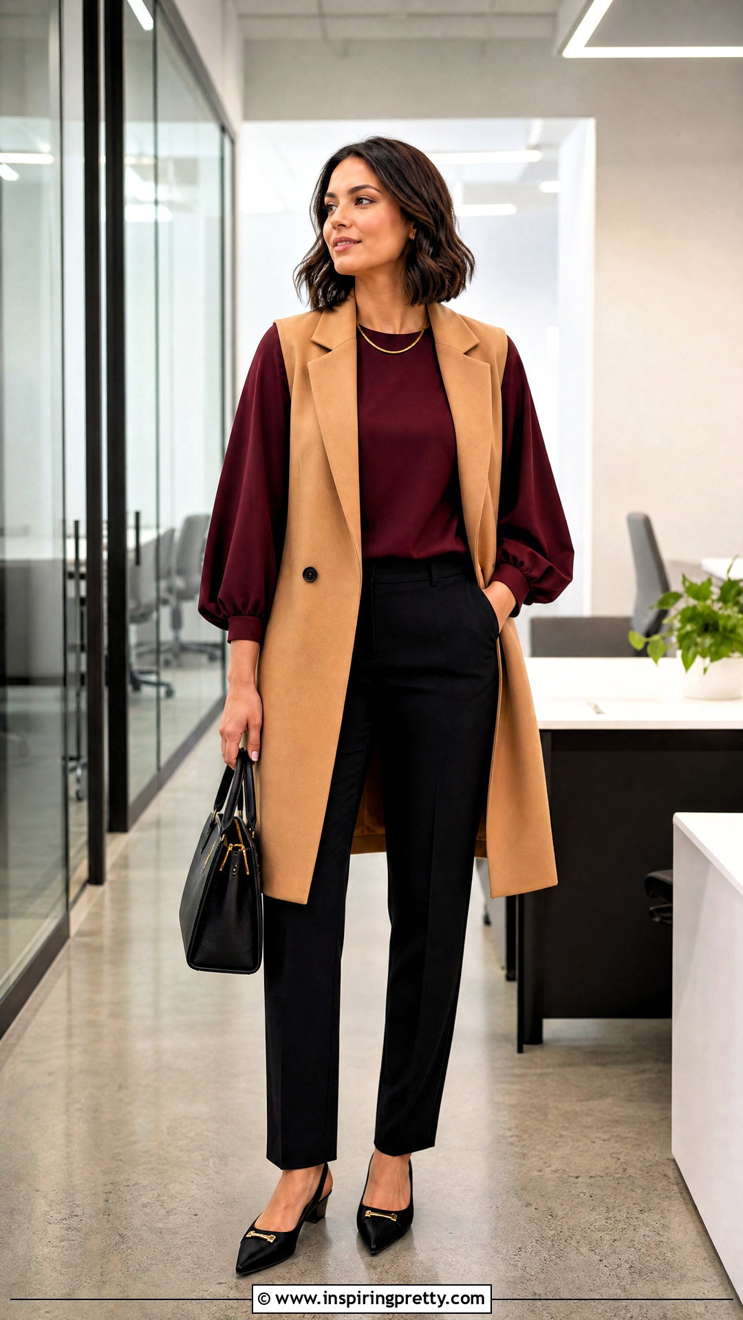 Bat Sleeve Top With Sleeveless Blazer Outfit - 50 bat sleeve top outfit ideas