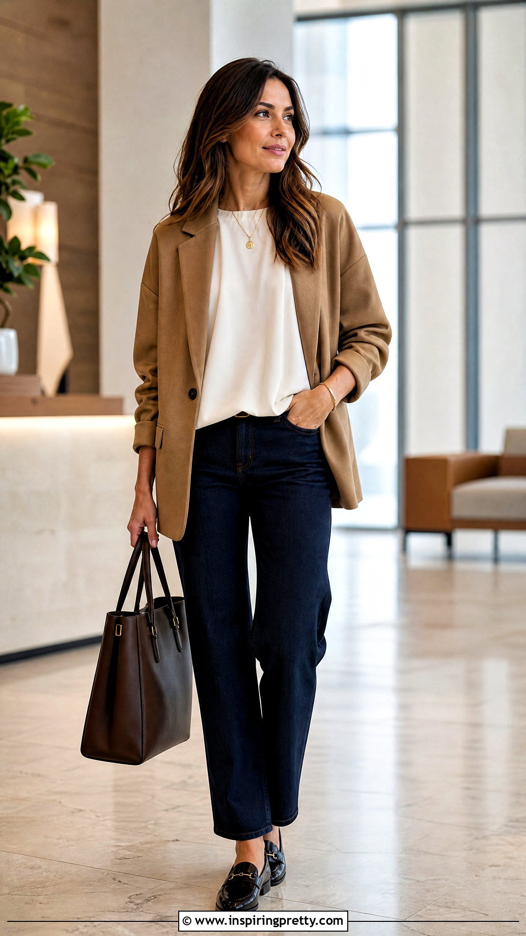Batwing Top With Blazer And Jeans Outfit - 20 Batwing Top Outfit Inspirations