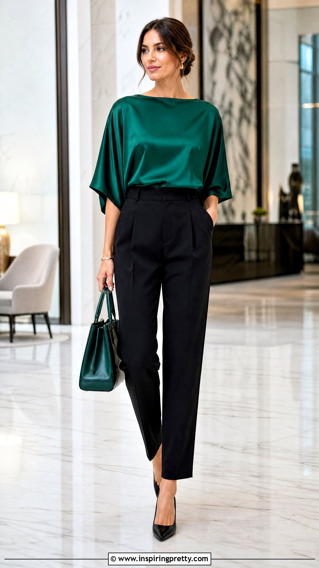Batwing Top With Heels And Structured Bag - 50 batwing top outfit ideas