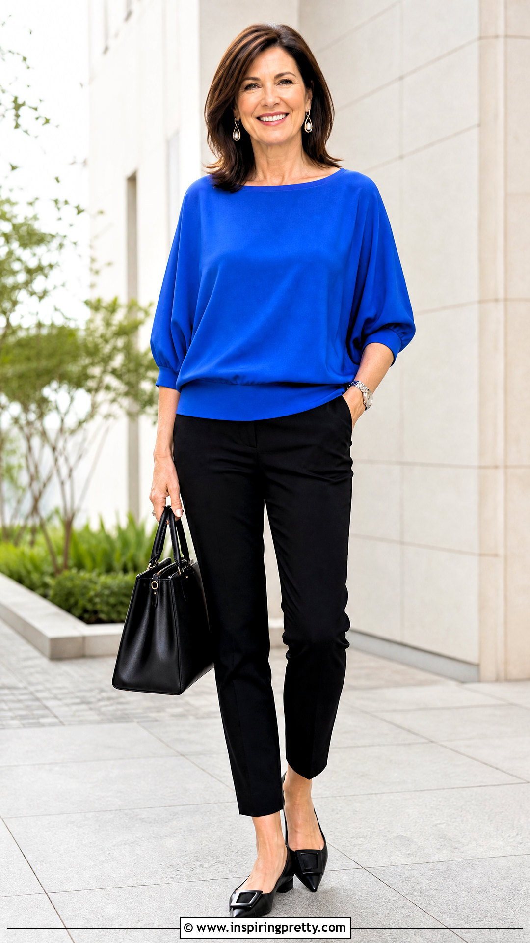 Batwing Top With Slim Ankle Pants - 20 spring and summer tops for women