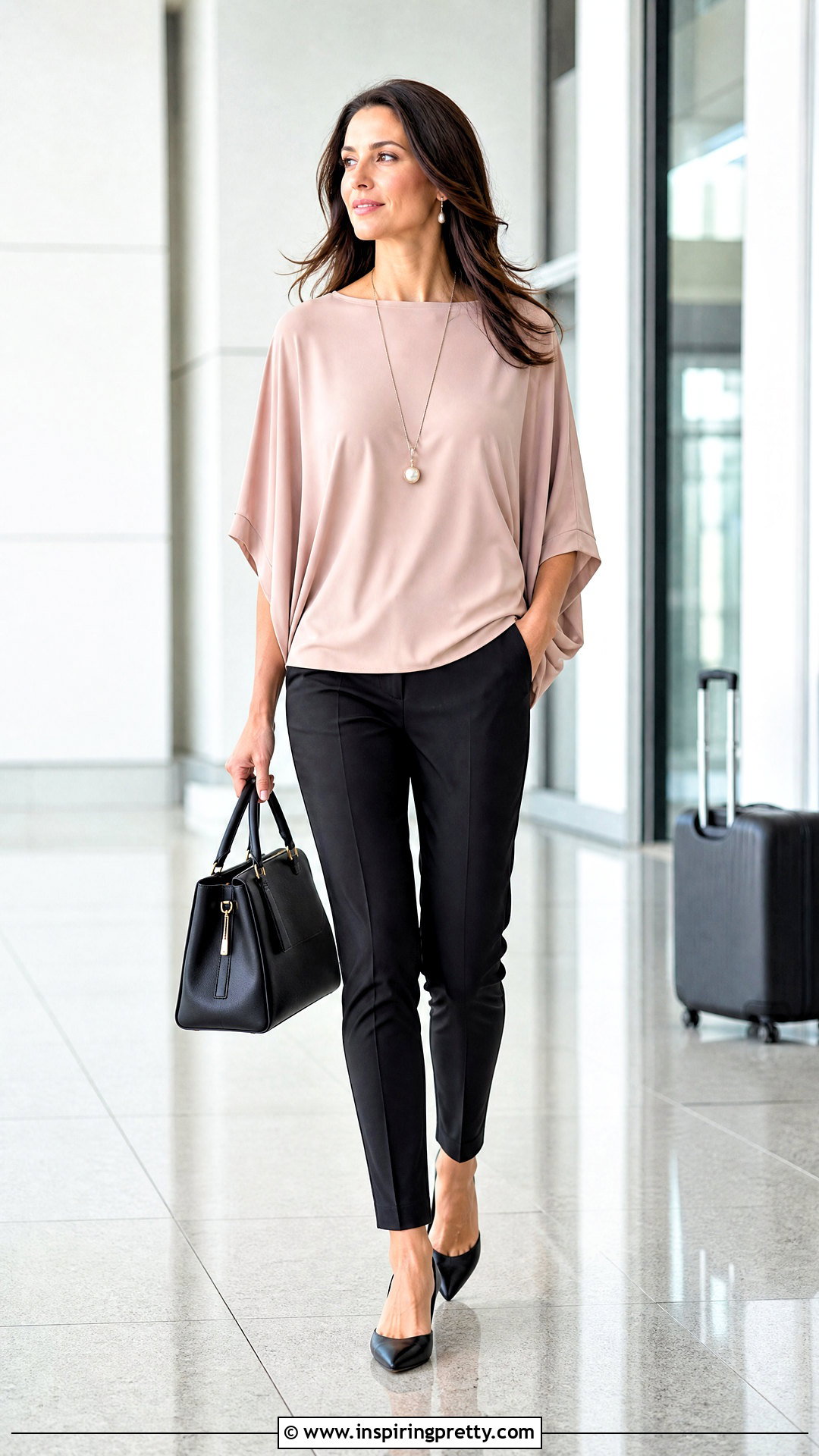 Batwing Top With Slim Pants - 50 trendy fashion tops outfit ideas