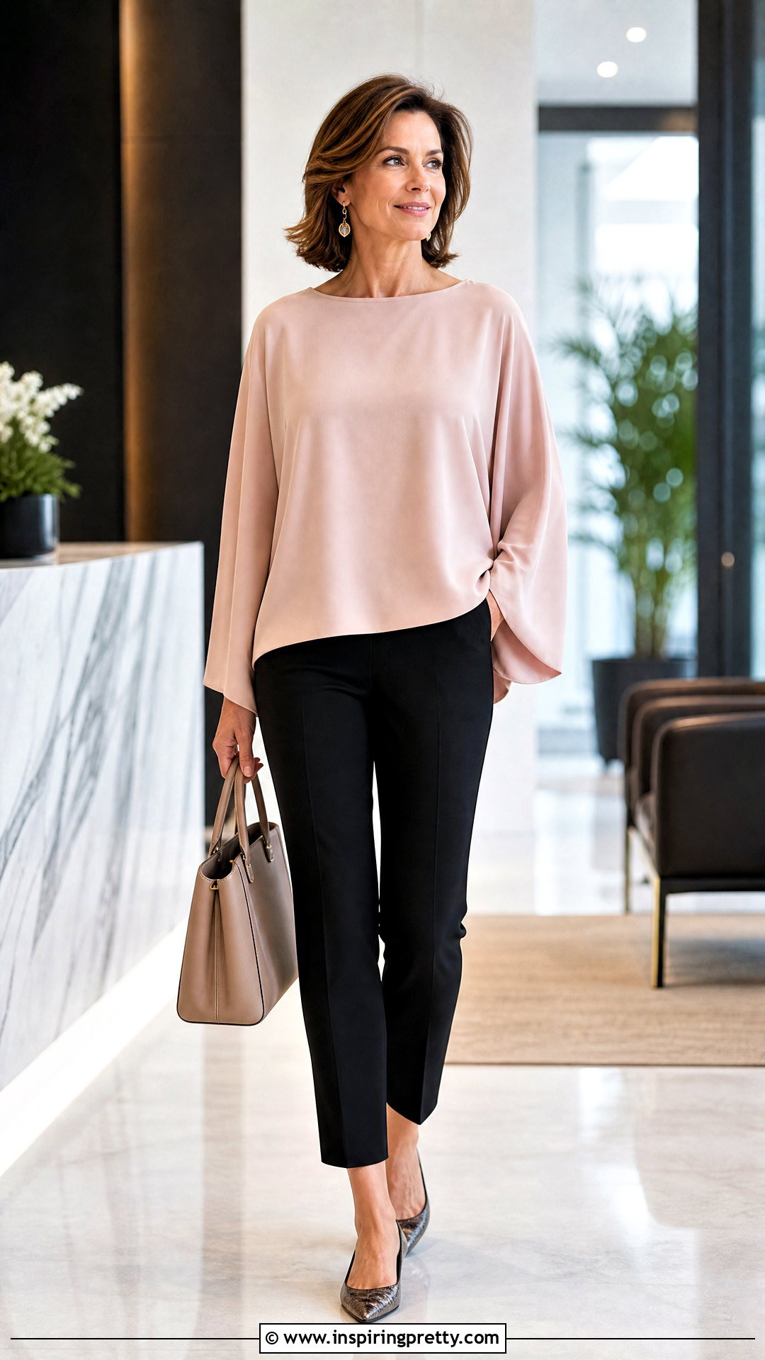 Batwing Top With Slim Pants - 50 aesthetic tops for women