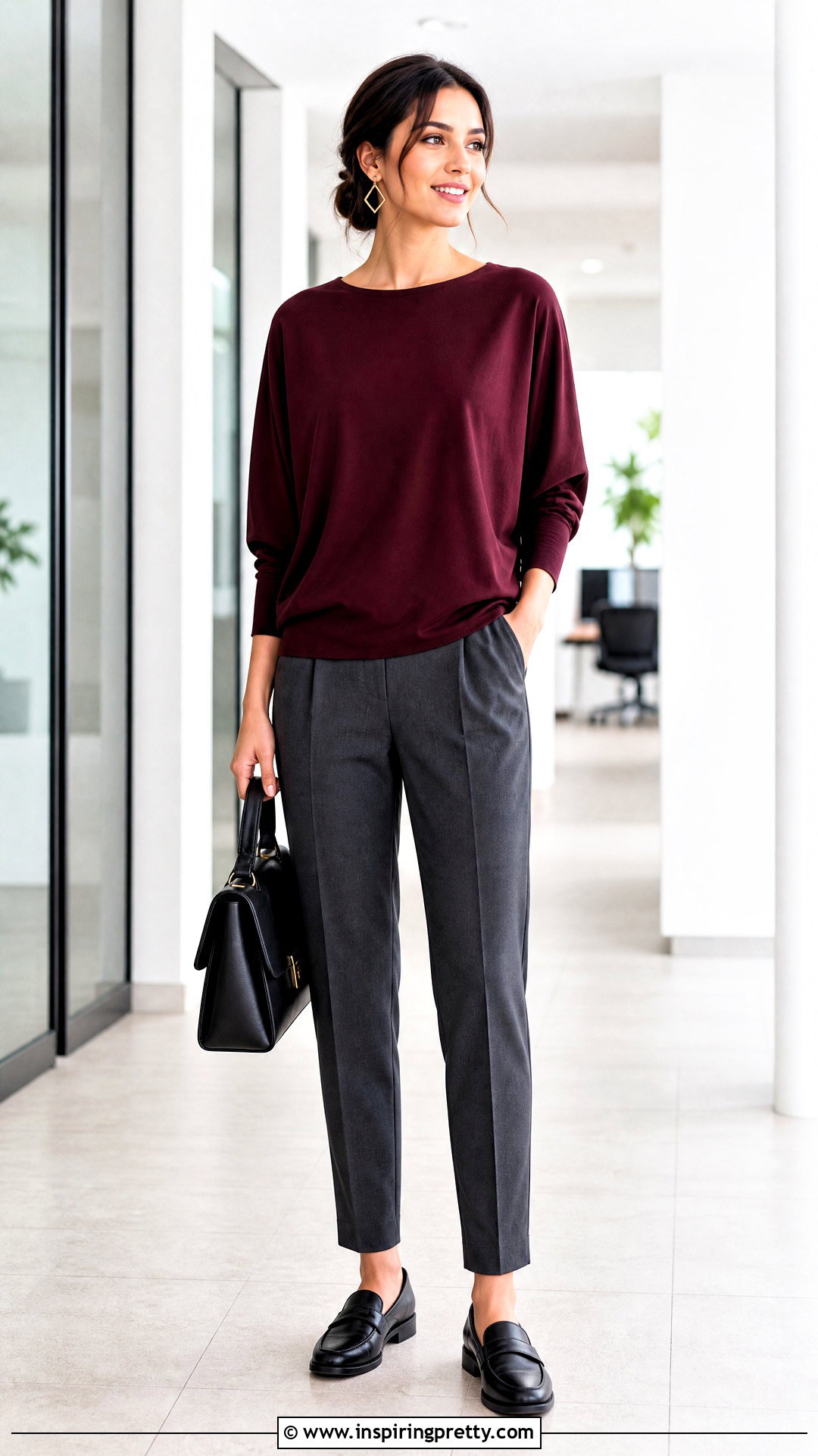 Batwing Top With Tapered Pants - 50 batwing top outfit ideas
