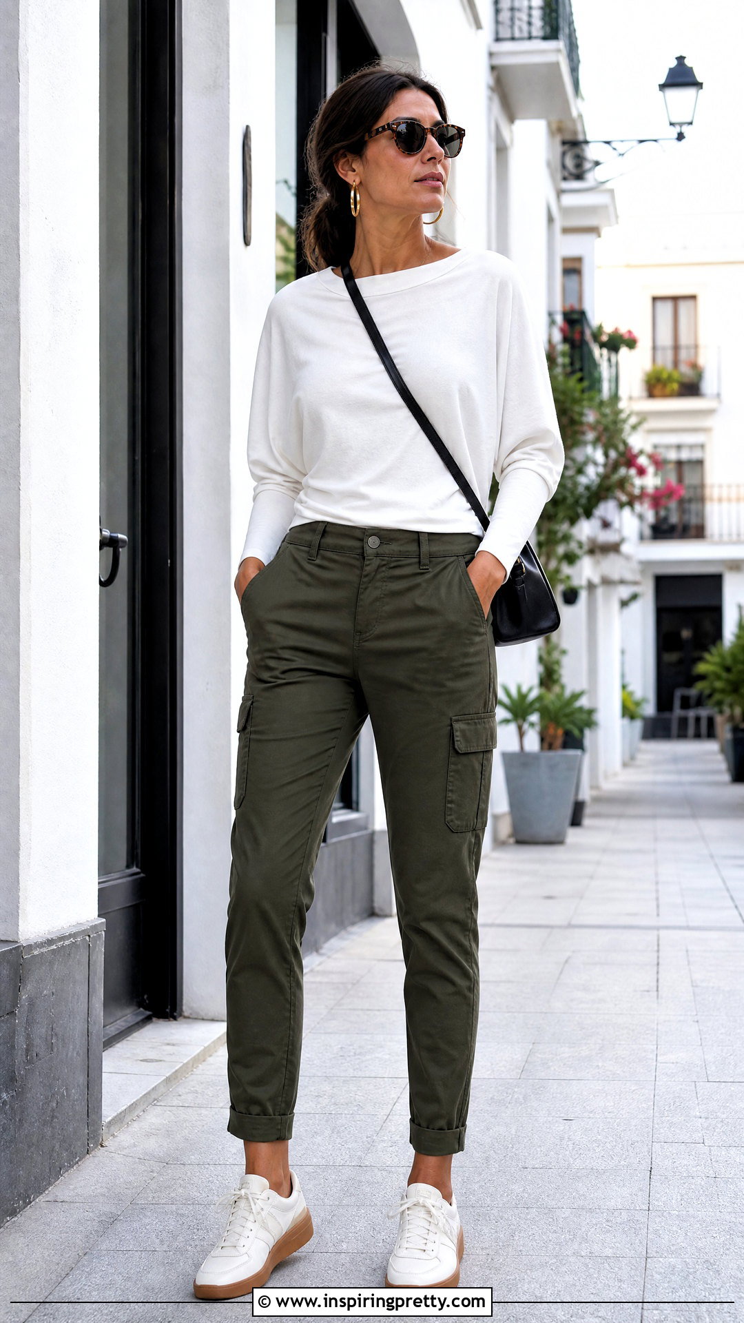 Batwing Top With Utility Pants - 50 batwing top outfit ideas