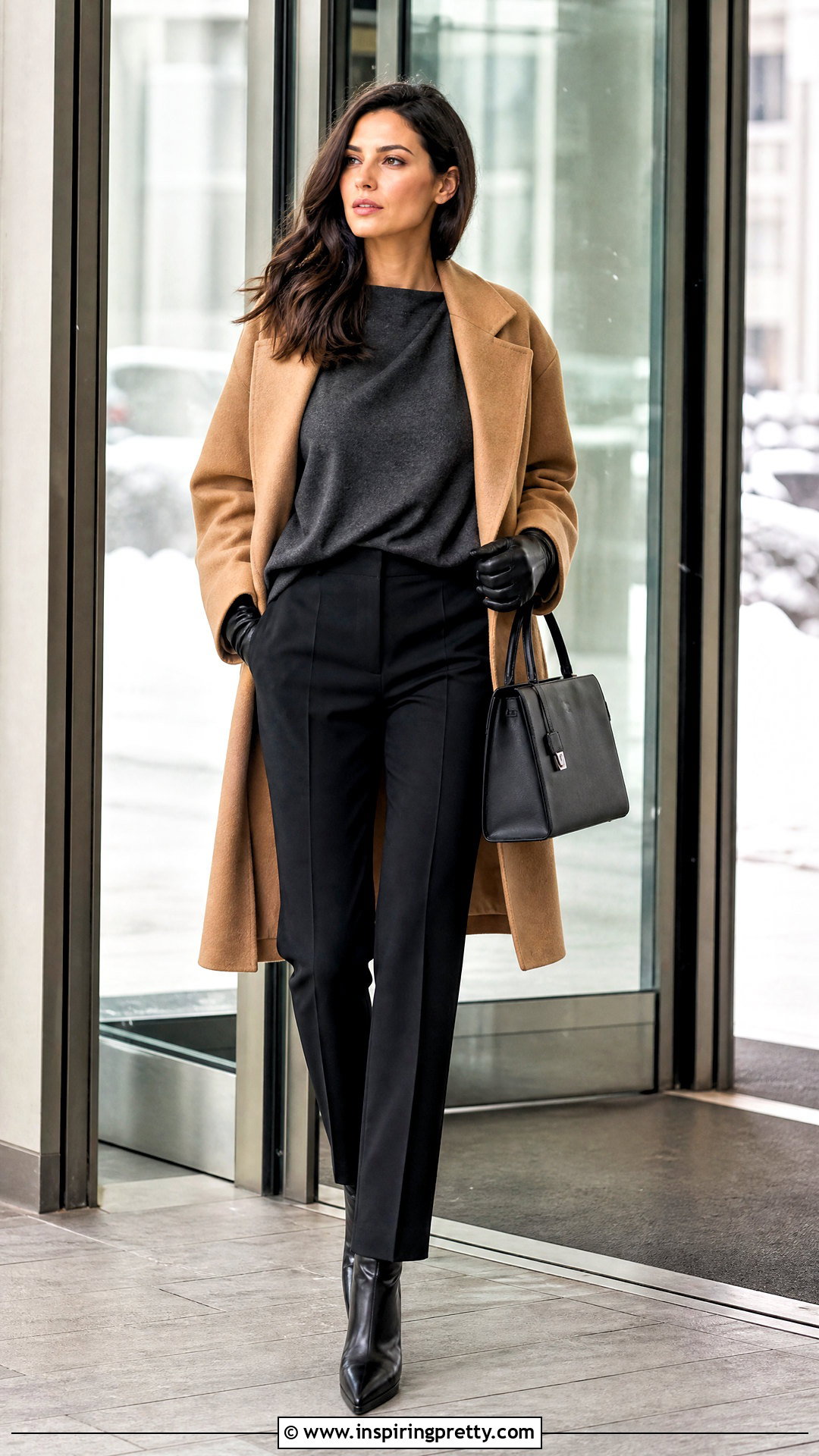 Batwing Top With Wool Coat And Trousers - 50 batwing top outfit ideas