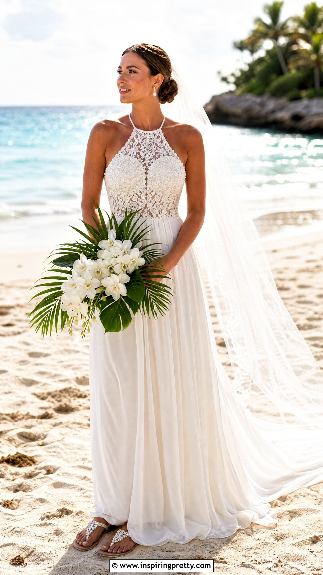 Beach Lace Halter Wedding Dress - 25 Lace Halter Top Wedding Dress outfit ideas