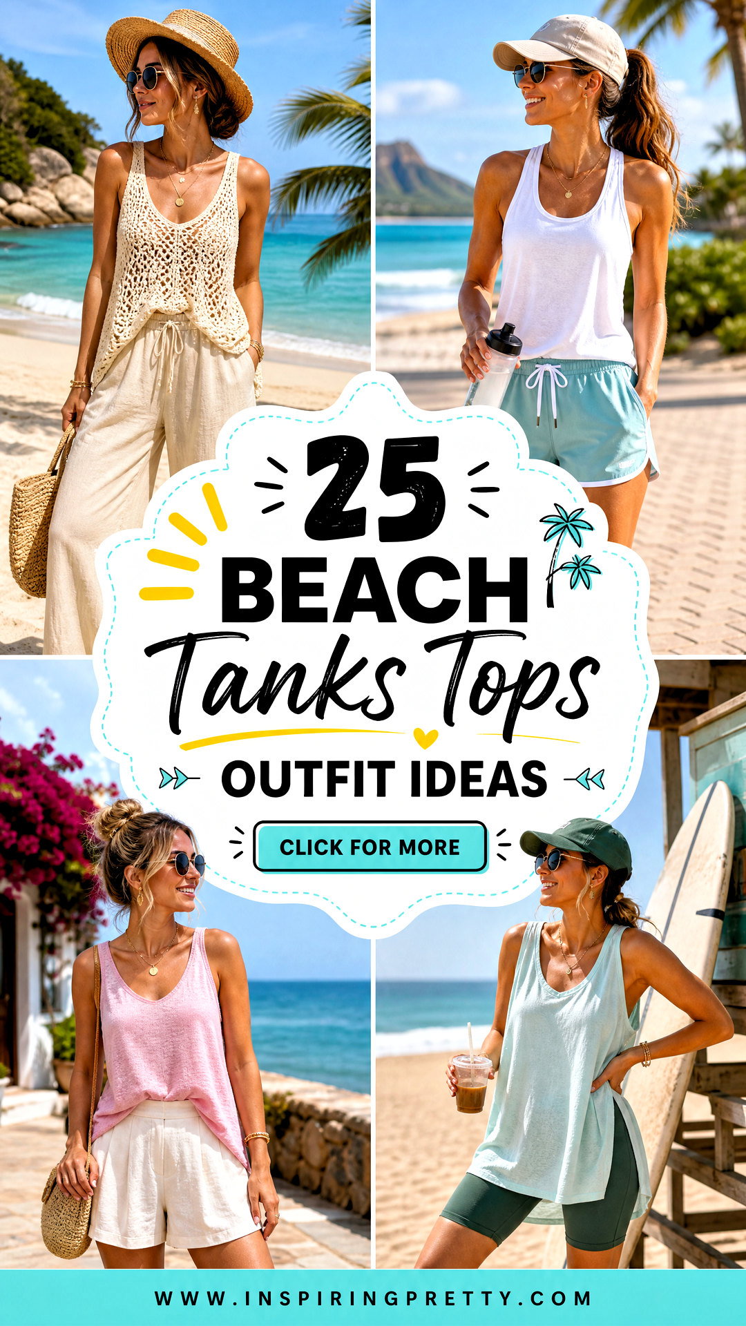 25 Beach Tanks Tops Outfit Ideas for Effortless Summer Style - 25 Beach Tanks Tops Outfit Ideas for Effortless Summer Style