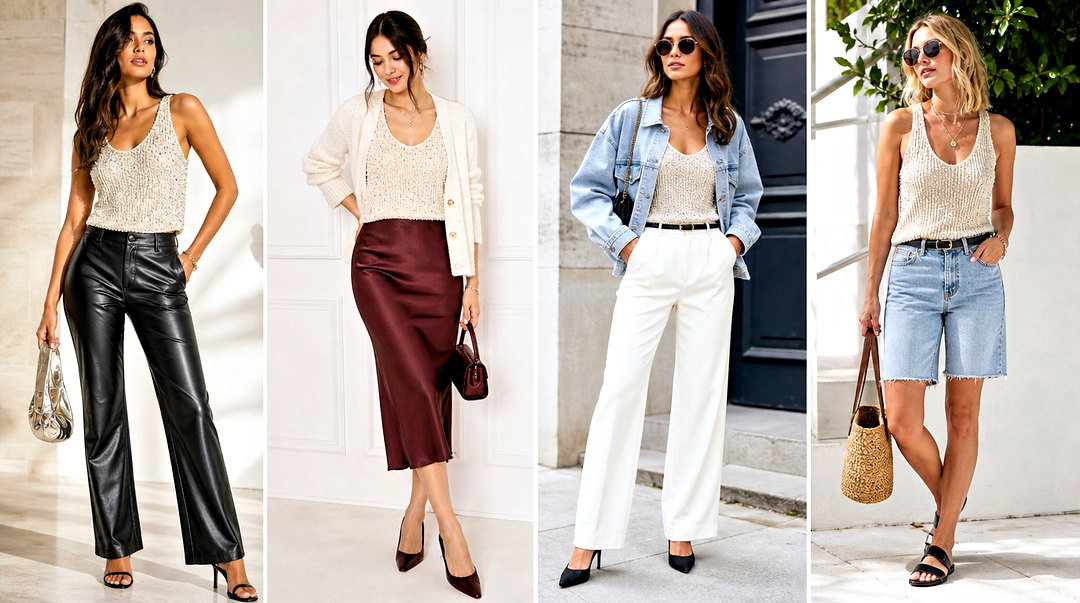 50 Beaded Tank Top Outfit Ideas for Glamorous Night-Out Style