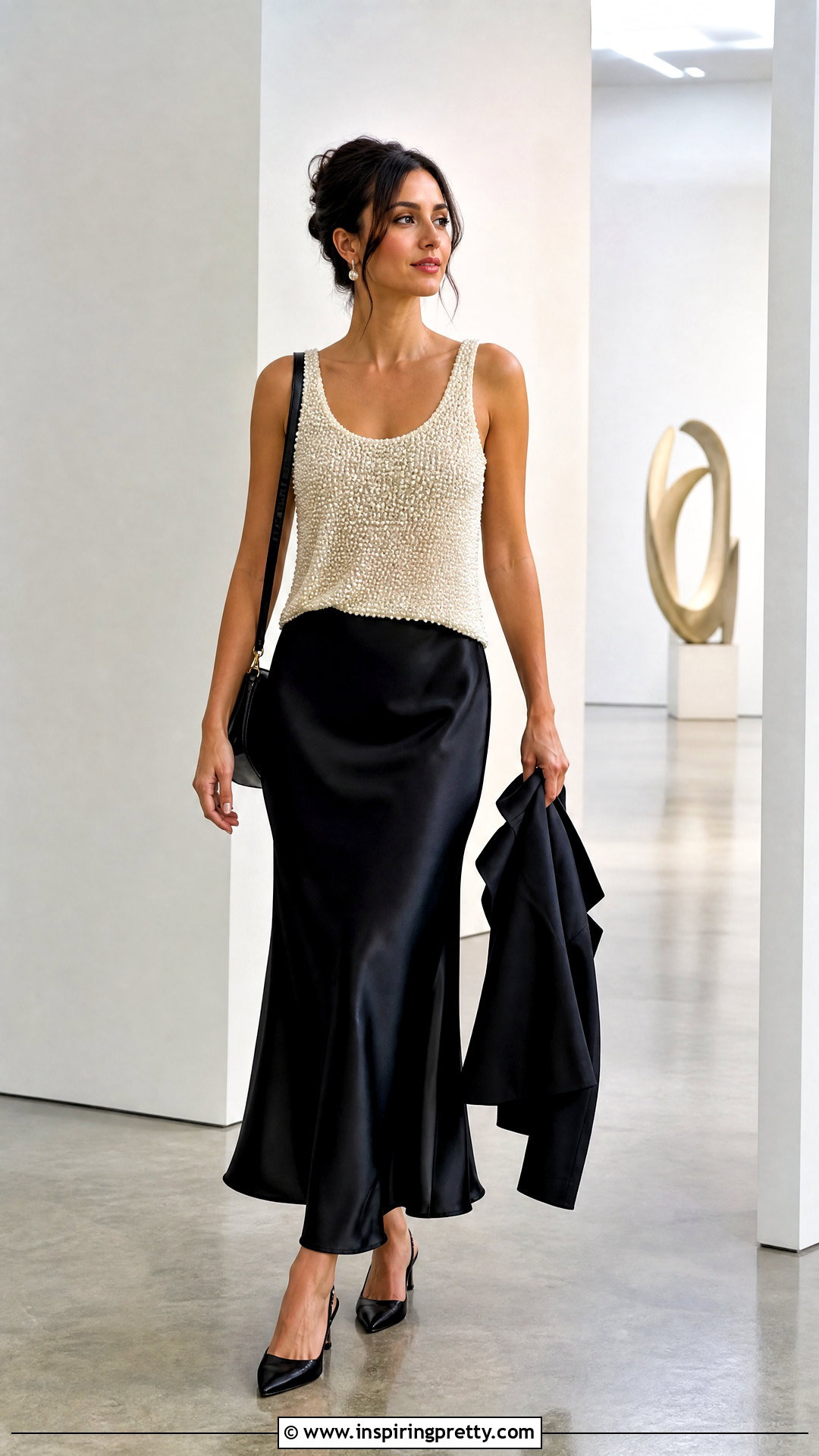Beaded Tank Top With Slip Skirt - 50 beaded tank top outfit ideas