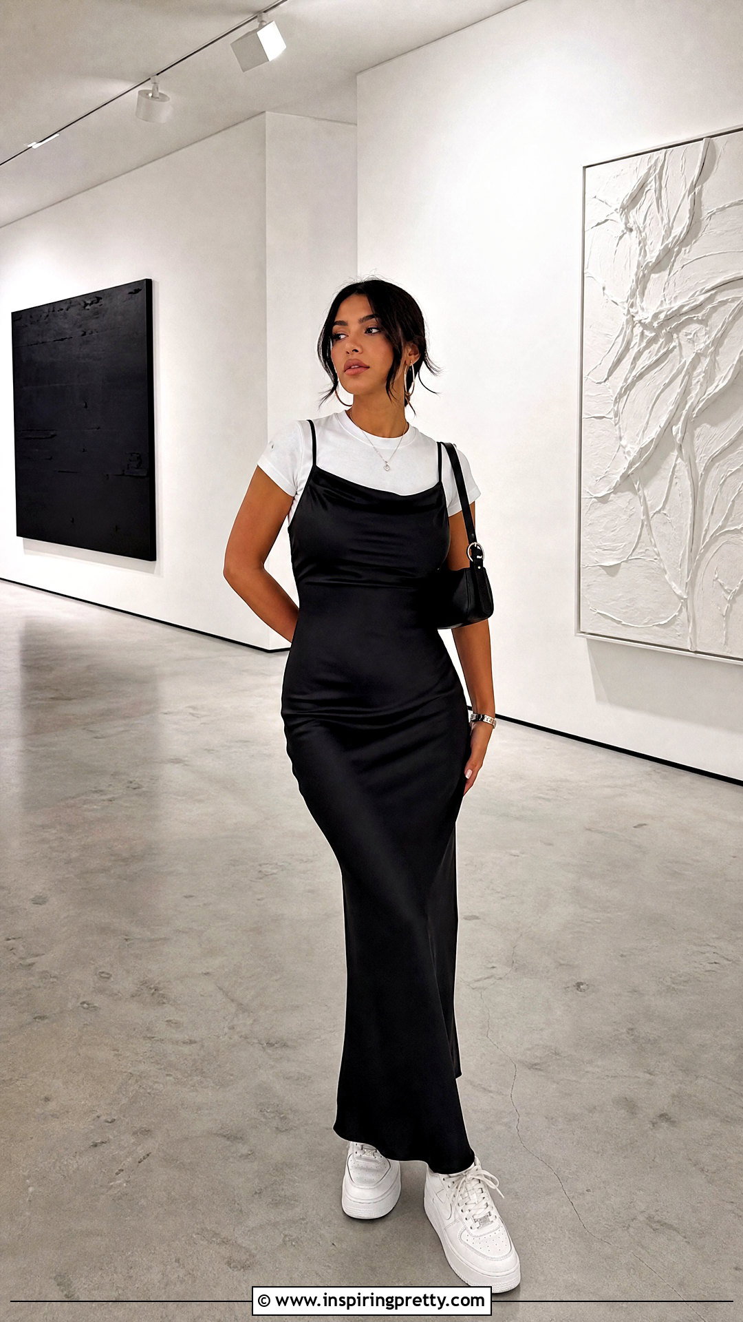 Bebe Logo Top Under A Slip Dress - 20 bebe logo tops outfit ideas