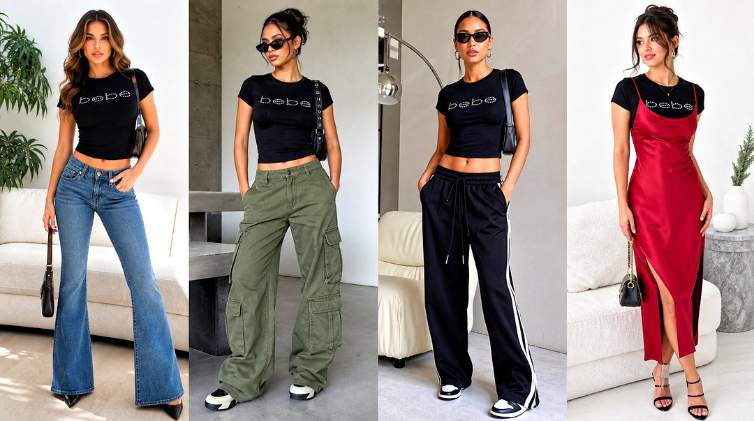 20 Bebe Logo Tops Outfit Ideas for Fresh, Bold Y2K Style