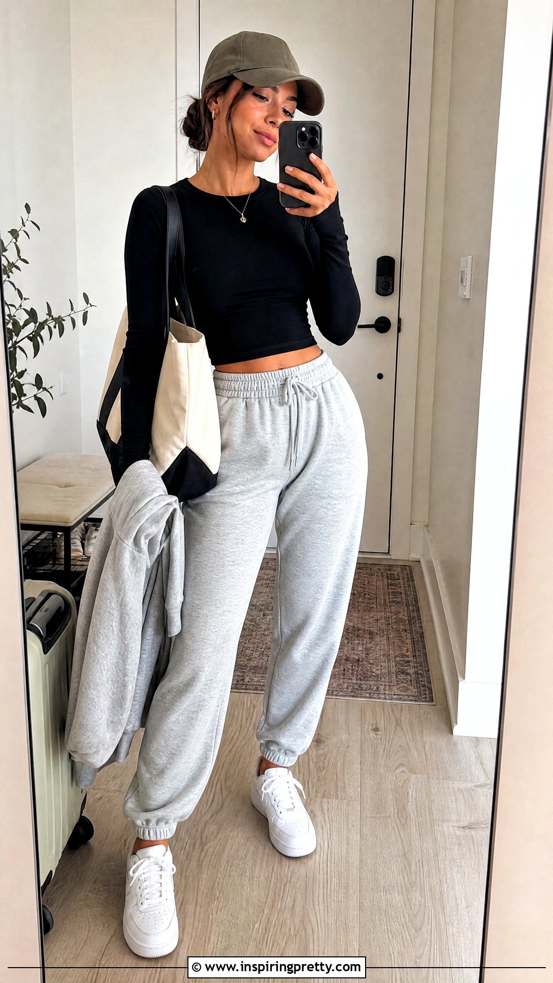 Becca Long Sleeve Crop Top With Joggers And Sneakers - 20 Becca Long Sleeve Crop Top outfit ideas