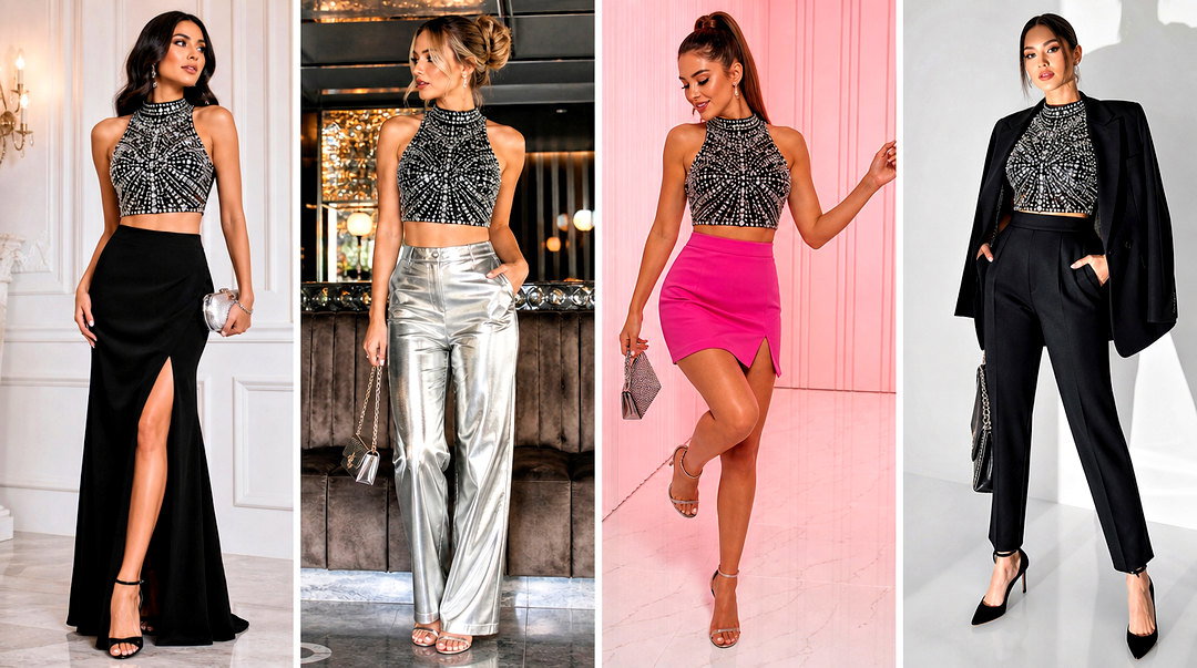 50 Bedazzled Top Outfit Ideas for Dazzling Party Nights