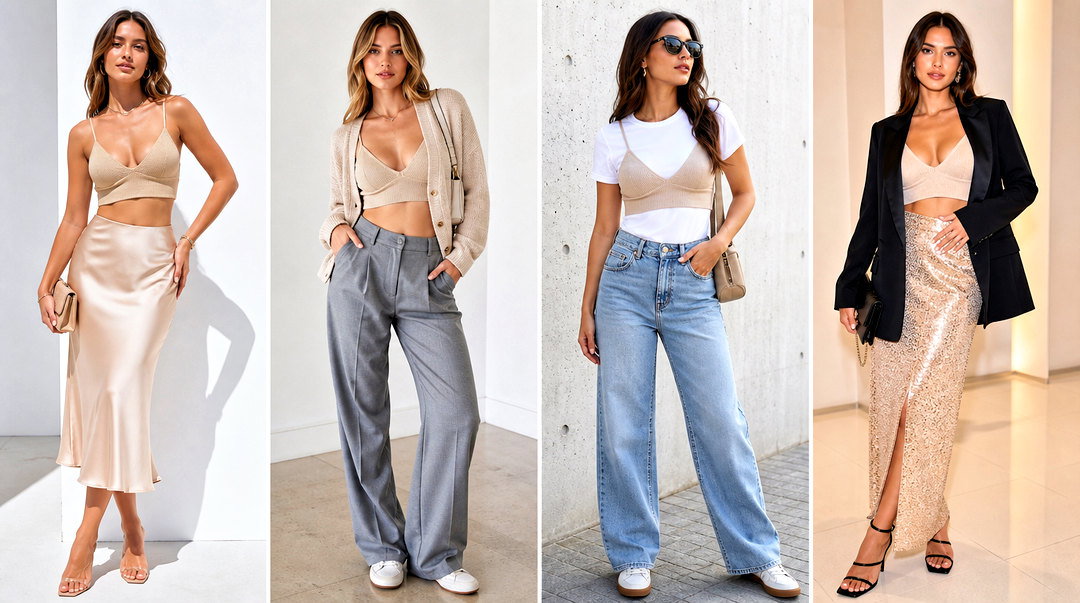 25 Beige Bra Top Outfit Ideas for Chic Neutral Looks