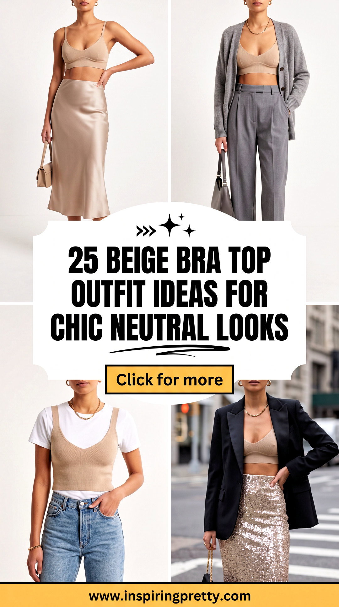 25 Beige Bra Top Outfit Ideas for Chic Neutral Looks - 25 Beige Bra Top Outfit Ideas for Chic Neutral Looks
