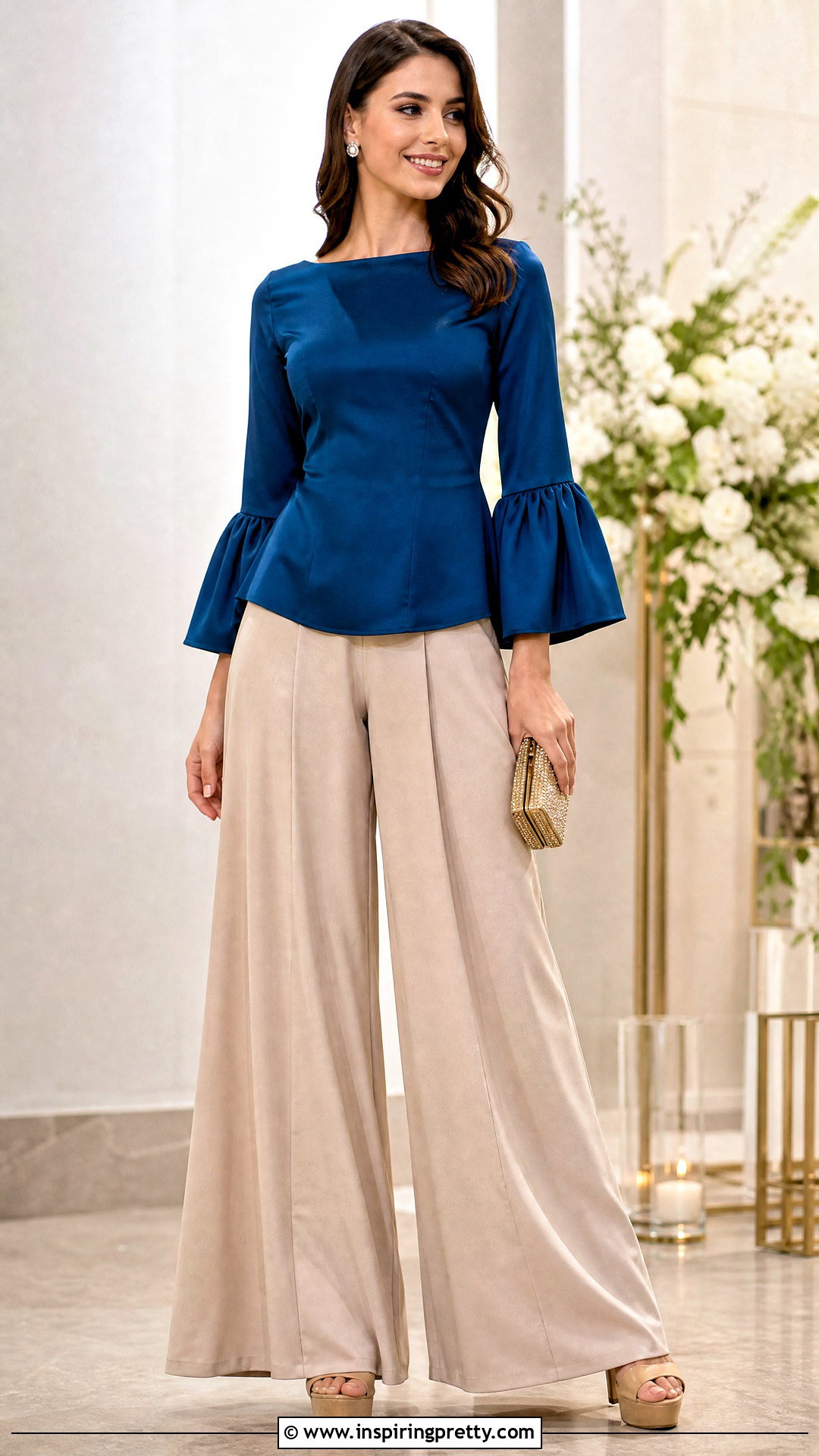 Bell Sleeve Top With Plazo - 50 plazo top designs