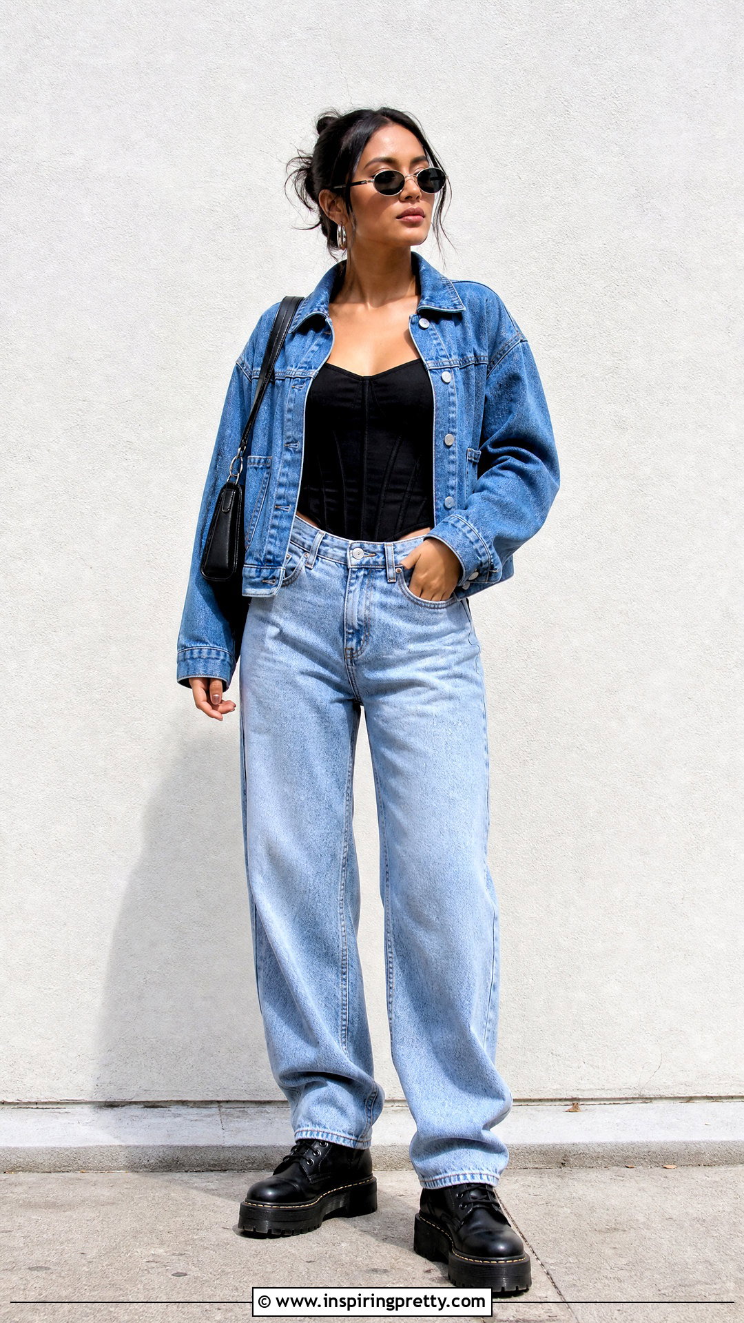 Bella Hadid Corset Top With A Denim Jacket - 25 bella hadid corset top outfit ideas
