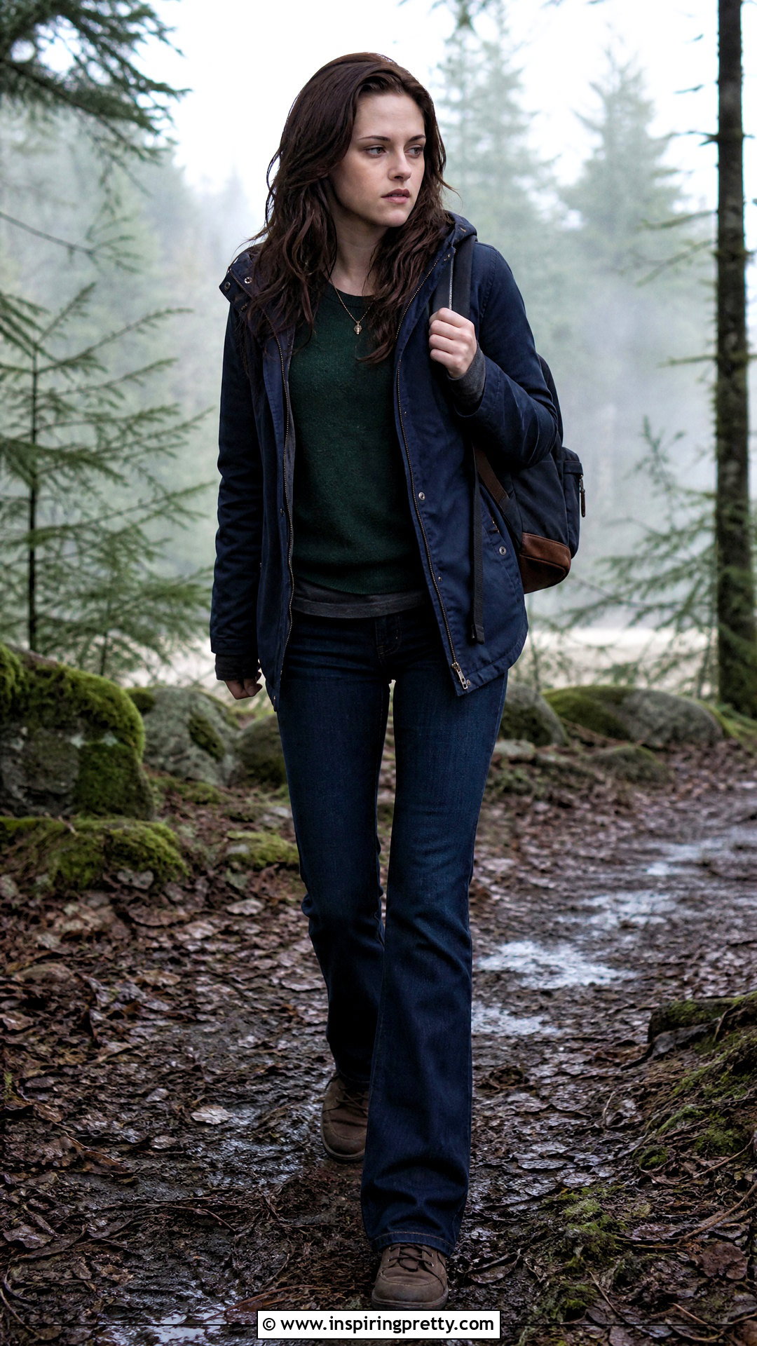 Bella Swan Forest Green Sweater and Bootcut Jeans Outfit - 25 Bella Swan Style Tops outfit ideas