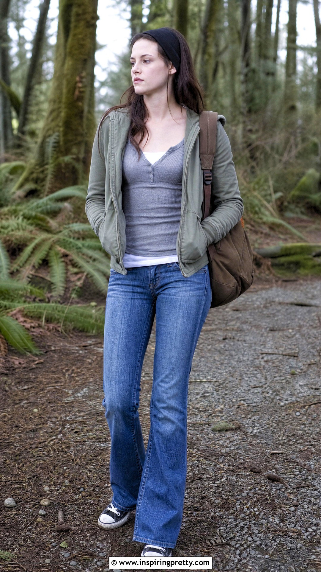 Bella Swan Gray Ribbed Top and Flared Jeans Outfit - 25 Bella Swan Style Tops outfit ideas