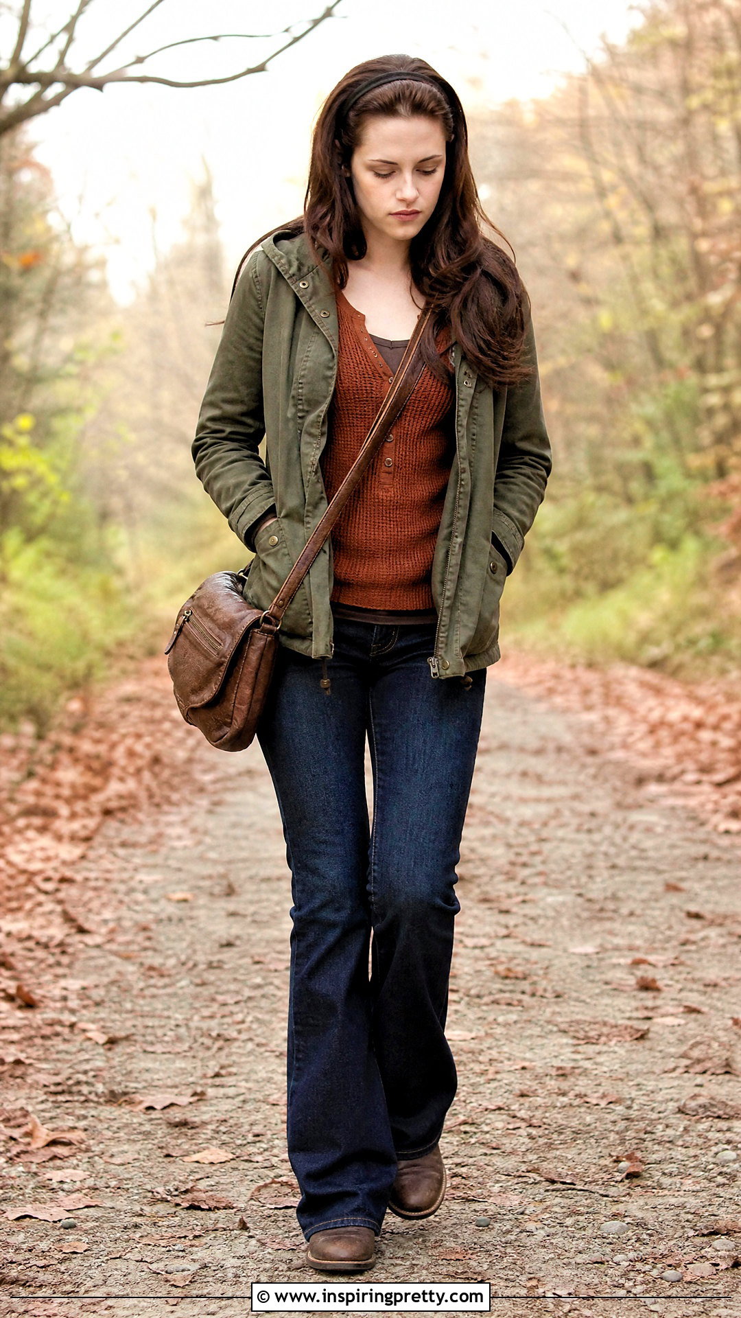 Bella Swan Rust Thermal and Dark Wash Jeans Outfit - 25 Bella Swan Style Tops outfit ideas