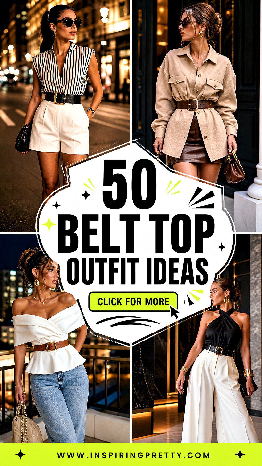 50 Belt Top Outfit Ideas for Bold Modern Night-Out Style - 50 Belt Top Outfit Ideas for Bold Modern Night-Out Style