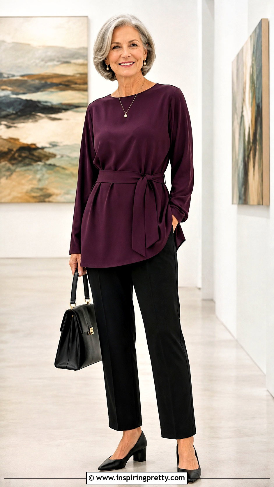 Belted Tunic Top With Ankle Pants Over - 25 Belted Tunic Top outfit ideas