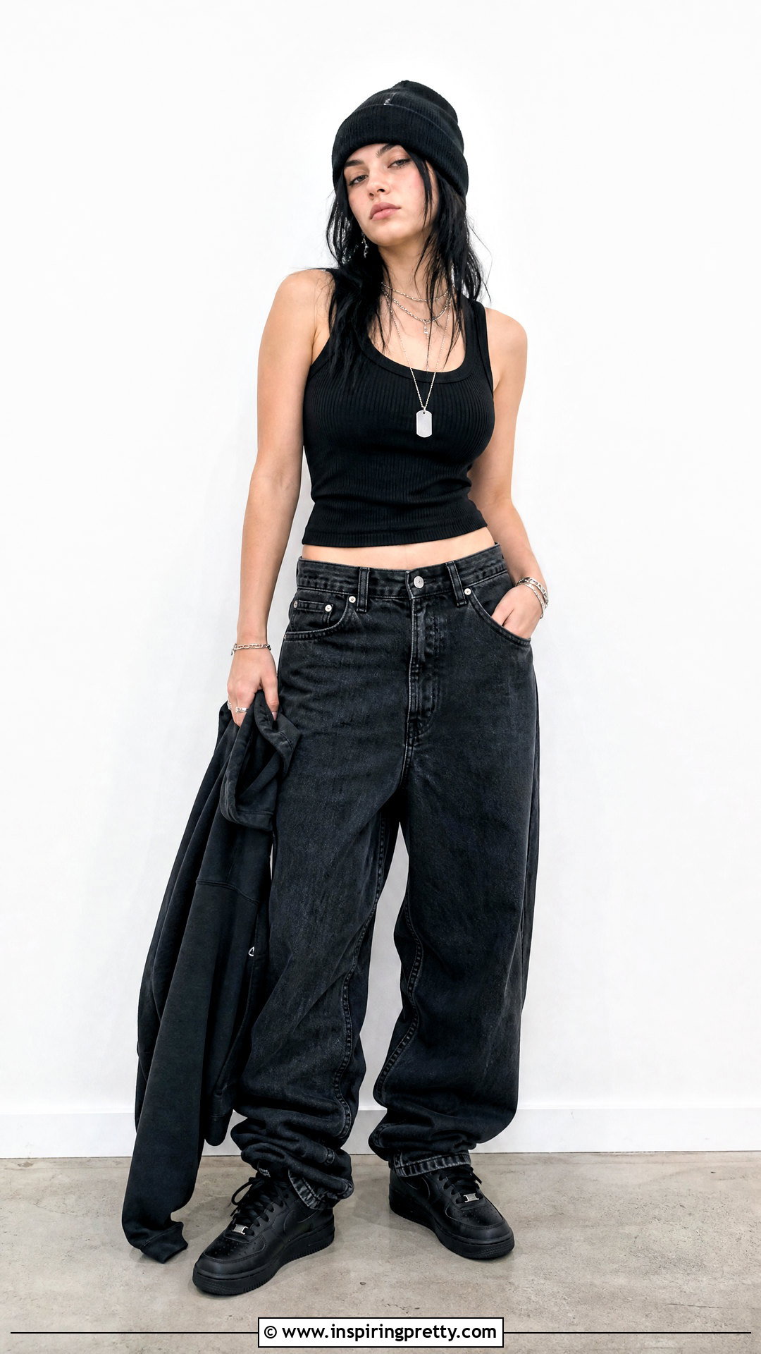 Billie Eilish All Black Tank Top Outfit - 20 Billie Eilish Tank Top Picture ideas