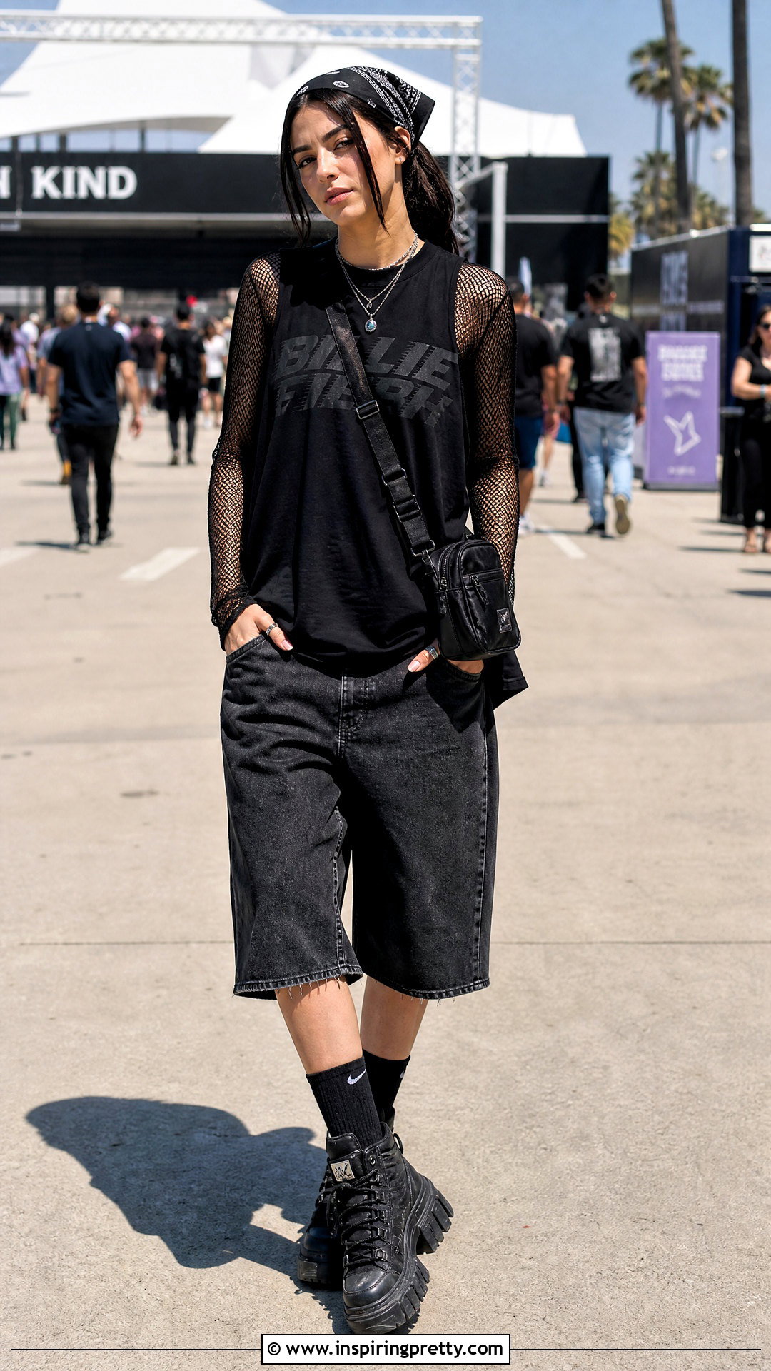 Billie Eilish Black Tank Top Over Mesh Top - 25 Billie Eilish Black Tank Top outfit ideas