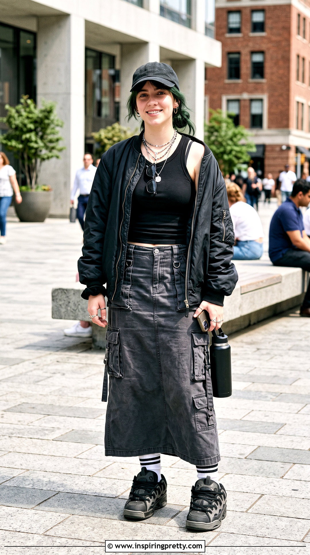 Billie Eilish Black Tank Top With Maxi Skirt - 25 Billie Eilish Black Tank Top outfit ideas