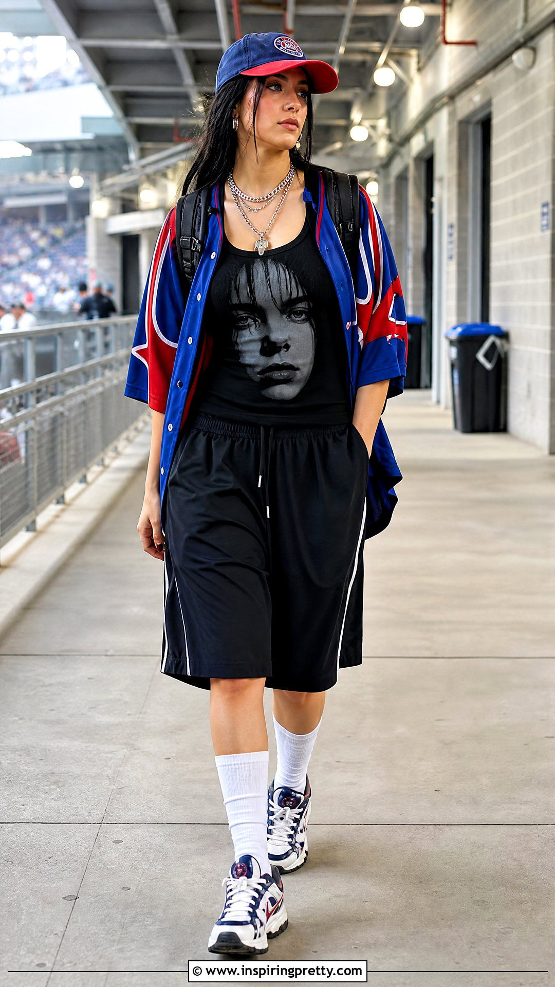 Billie Eilish Black Tank Top With Open Sports Jersey - 25 Billie Eilish Black Tank Top outfit ideas