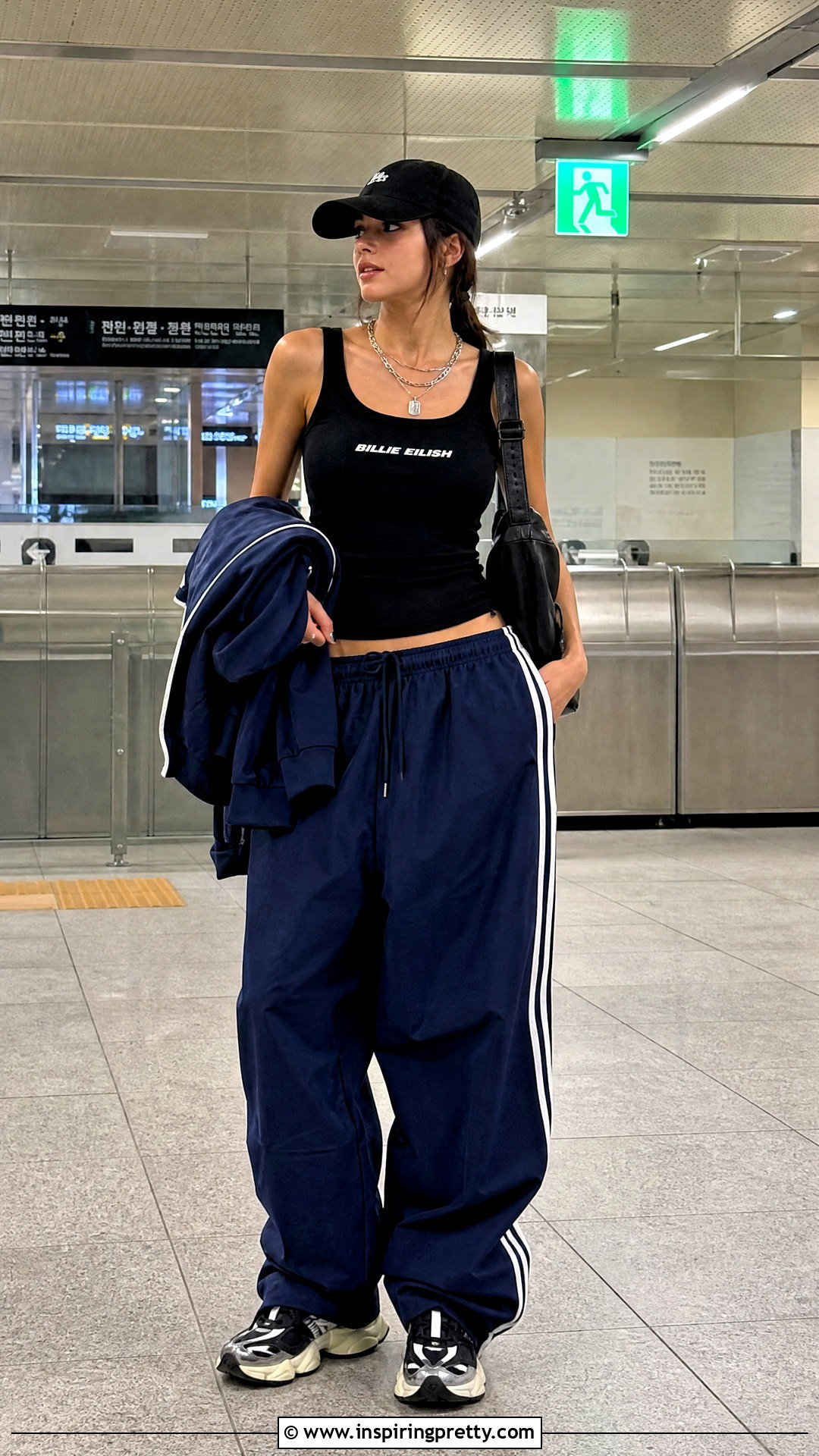 Billie Eilish Black Tank Top With Track Pants - 25 Billie Eilish Black Tank Top outfit ideas