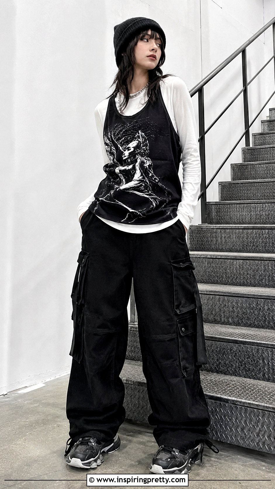 Billie Eilish Layered Tank Top And Long Sleeve Shirt - 20 Billie Eilish Tank Top Picture ideas