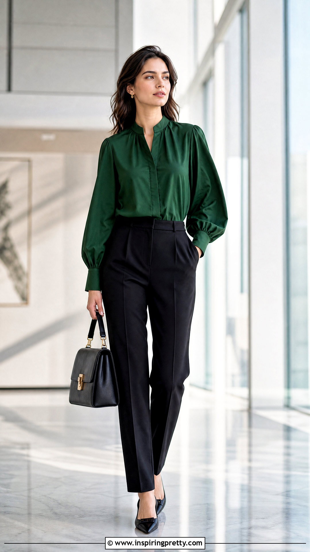 Bishop Sleeve Cotton Top With Straight Trousers - 50 cotton tops designs