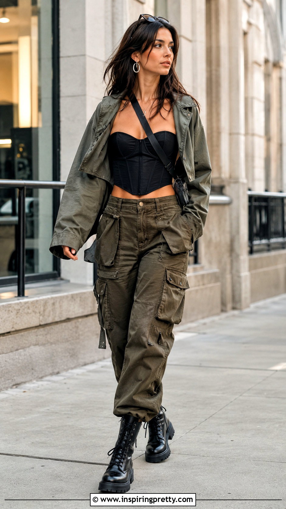 Black And Olive Corset Top Outfit - 50 black corset top outfit ideas