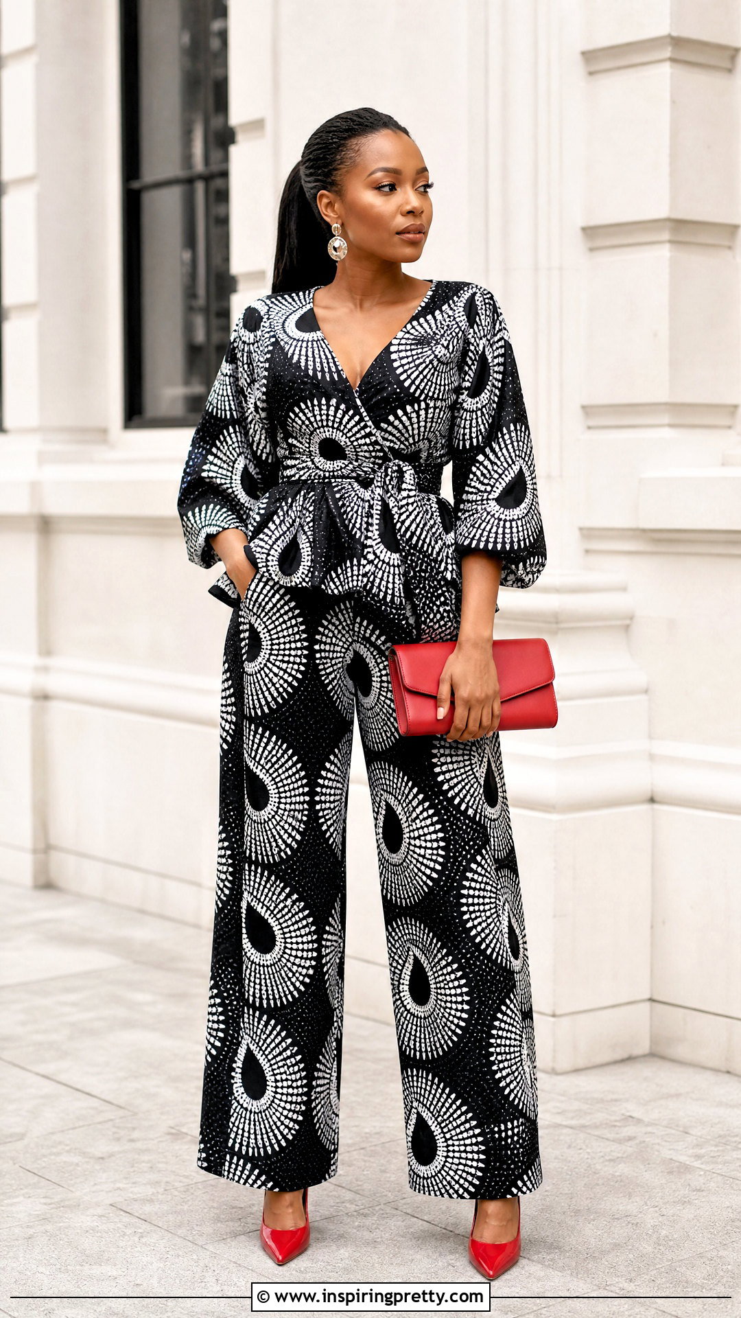 Black And White Ankara Top And Trouser Set - 50 Ankara Two Pieces Trouser And Tops