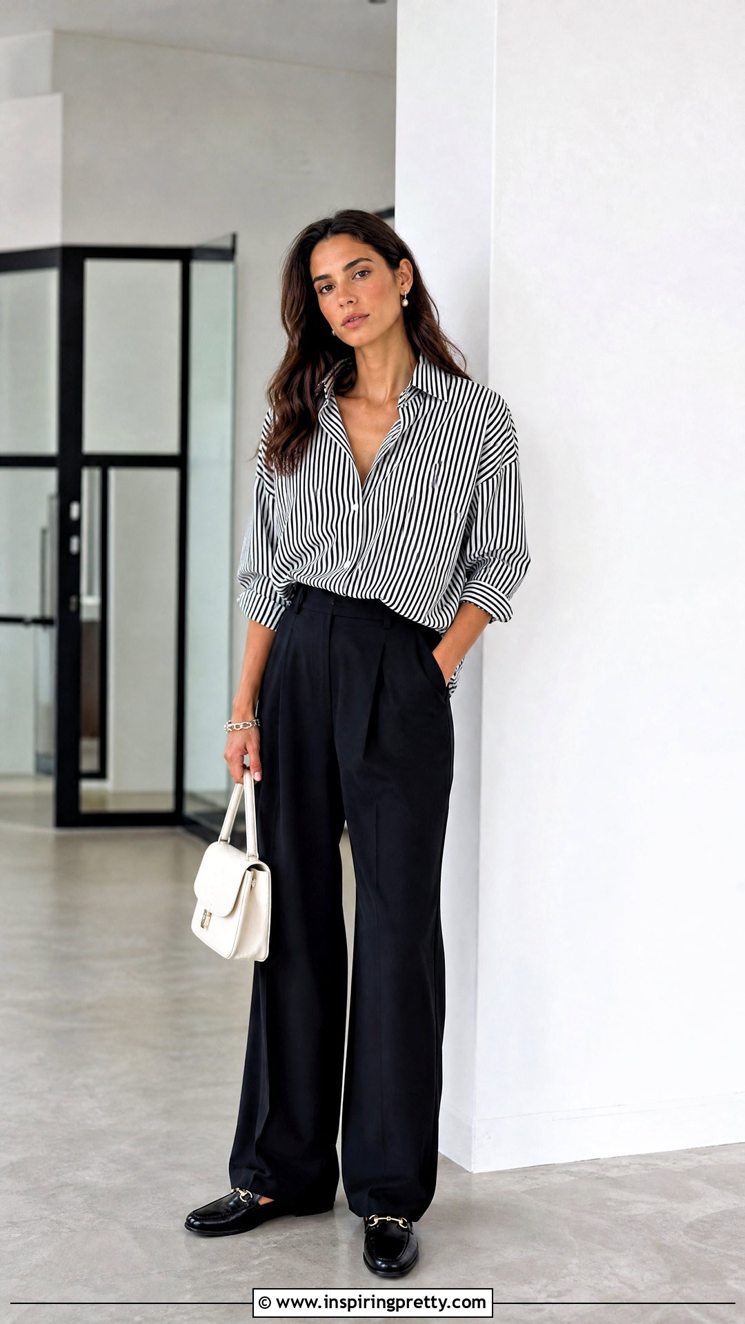 Black And White Button Down Shirt Outfit - 25 Cute Black And White Tops outfit ideas