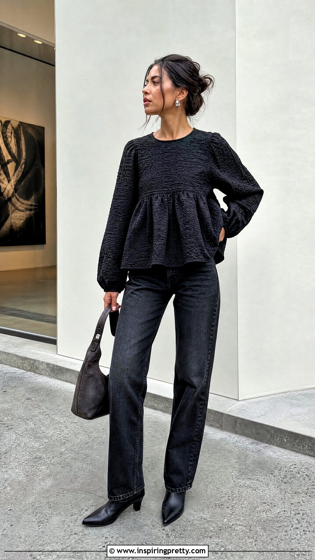 Black Babydoll Top With Black Jeans - 50 black babydoll top outfit ideas