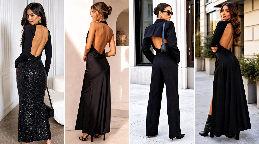 50 Black Backless Top Outfit Ideas for Bold Night-Out Style