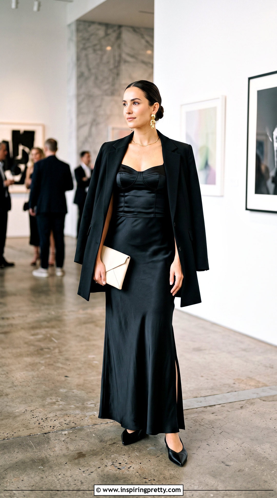 Black Bustier Tank Top With Black Maxi Skirt - 25 bustier tank top outfit ideas