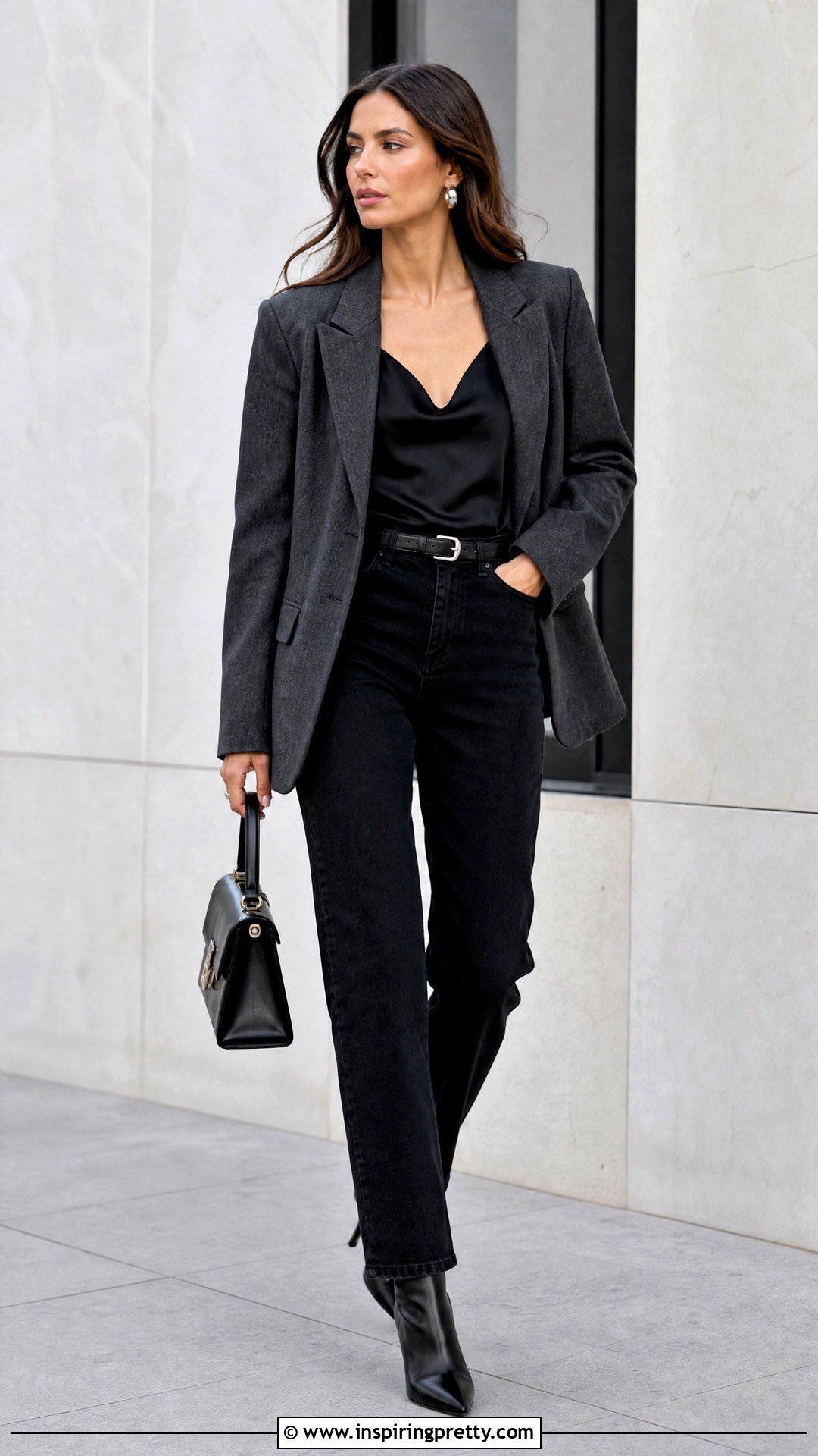 Black Cami Top With Black Jeans - 50 black cami top outfit ideas