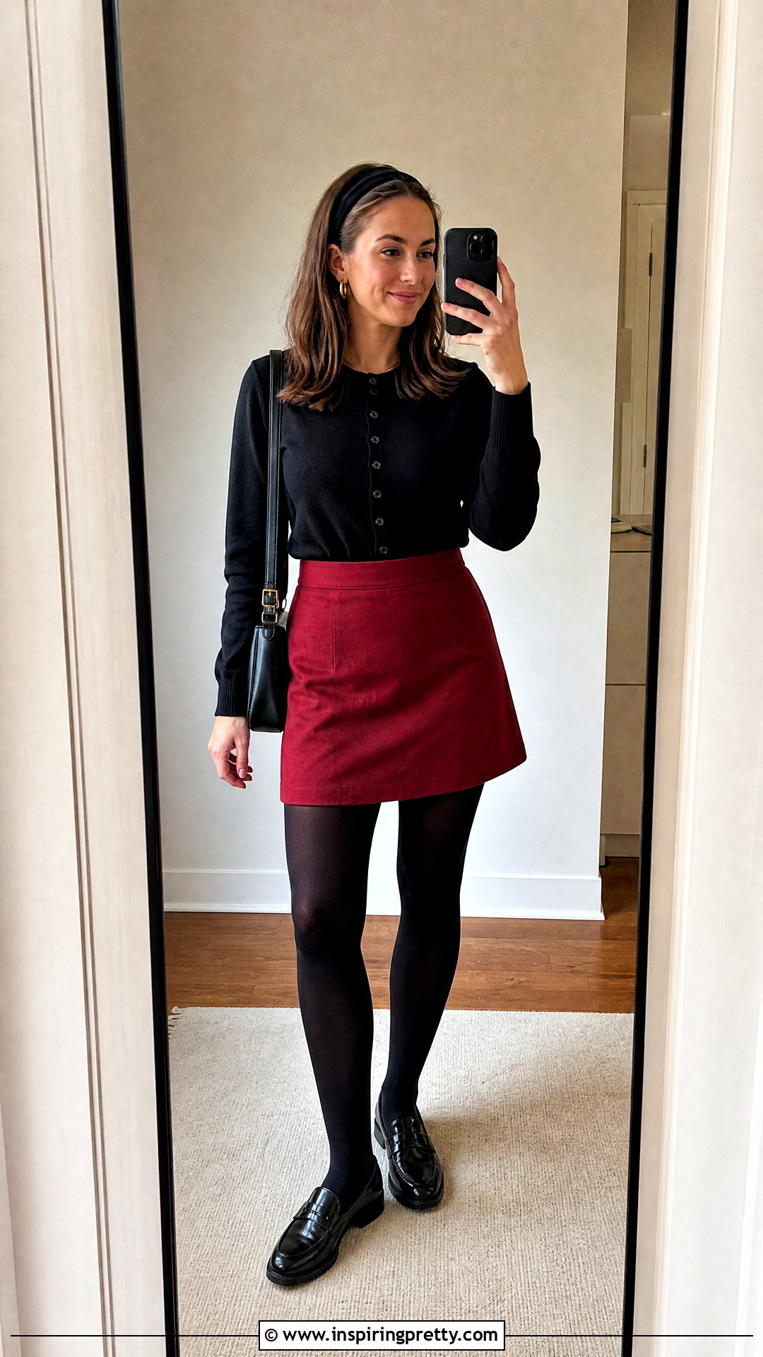 Black Cardigan Red Mini Skirt Outfit - 20 black top red skirt outfits