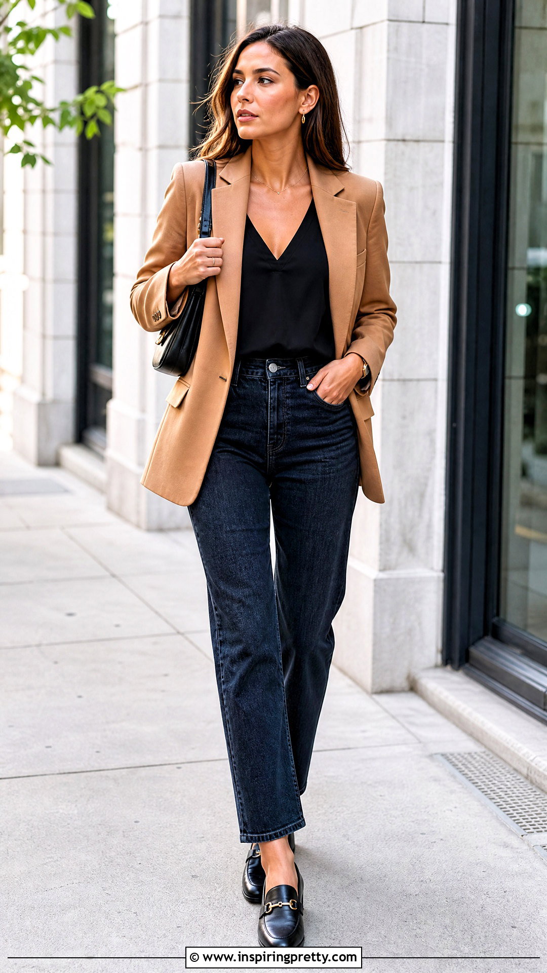 Black Chiffon Tank Top With Blazer And Jeans - 20 black chiffon tank top outfit ideas