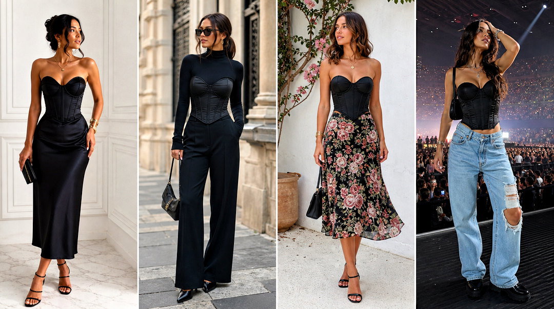 50 Black Corset Top Outfit Ideas for Chic Nights Out