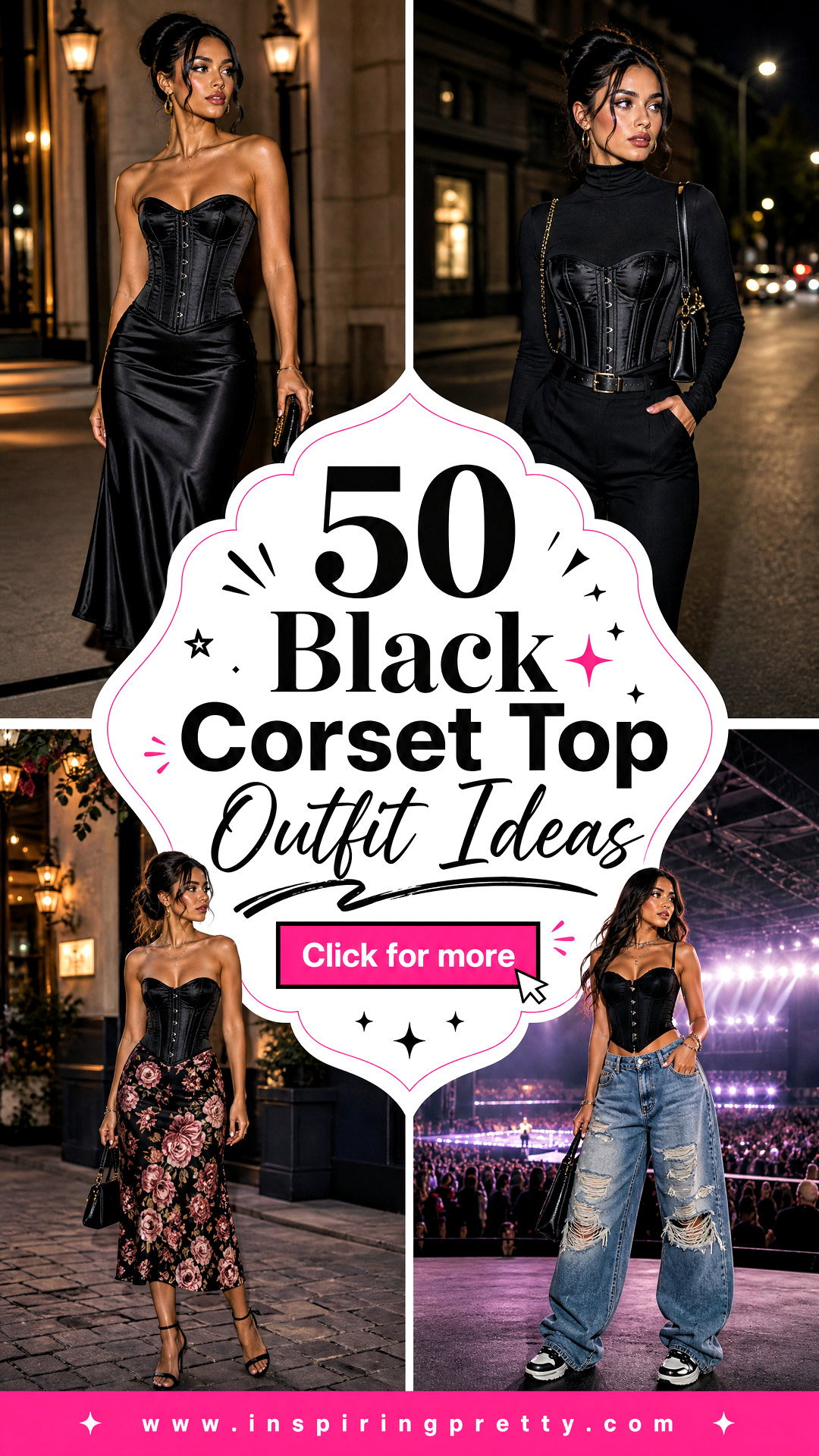 50 Black Corset Top Outfit Ideas for Chic Nights Out - 50 Black Corset Top Outfit Ideas for Chic Nights Out