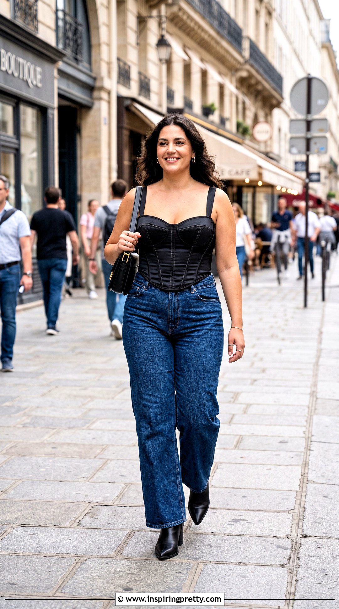 Black Corset Top With Wide Leg Jeans - 20 All The Details Corset Tops