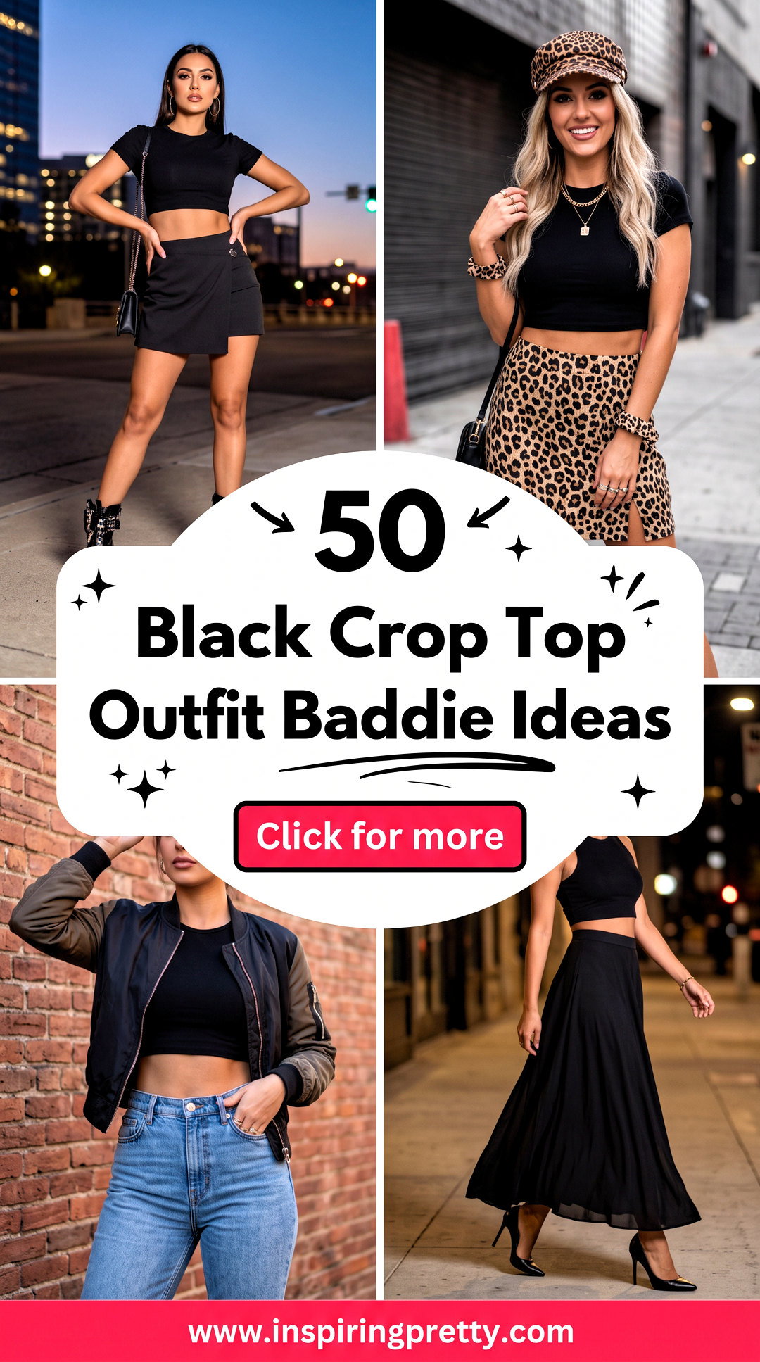 50 Black Crop Top Outfit Baddie Ideas for Bold Night-Out Style - 50 Black Crop Top Outfit Baddie Ideas for Bold Night-Out Style