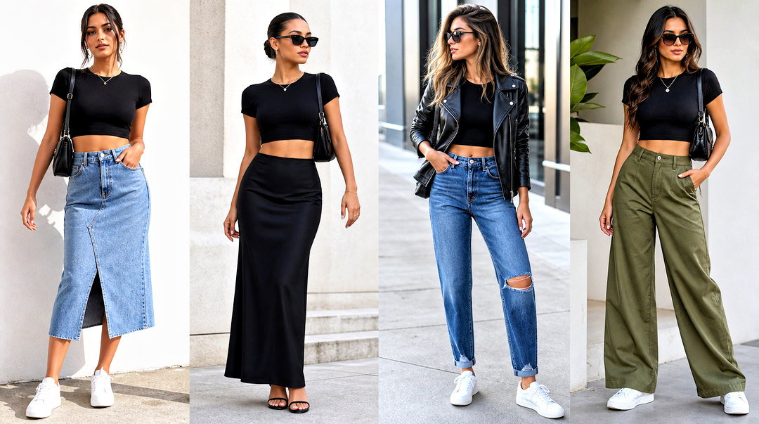 50 Black Crop Top Outfit Ideas for Effortless Street Style