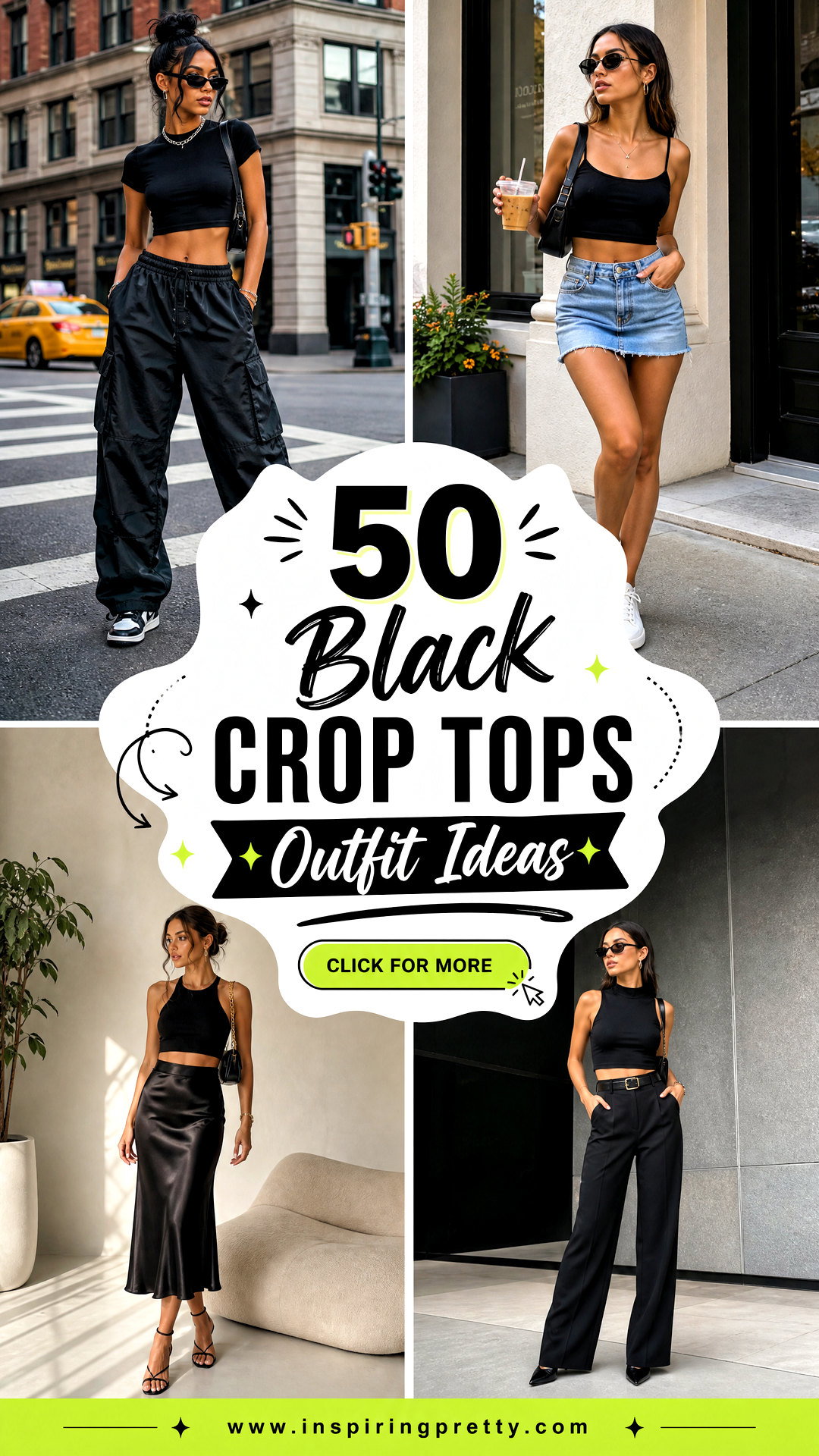 50 Black Crop Tops Outfit Ideas for Trendy Everyday Looks - 50 Black Crop Tops Outfit Ideas for Trendy Everyday Looks