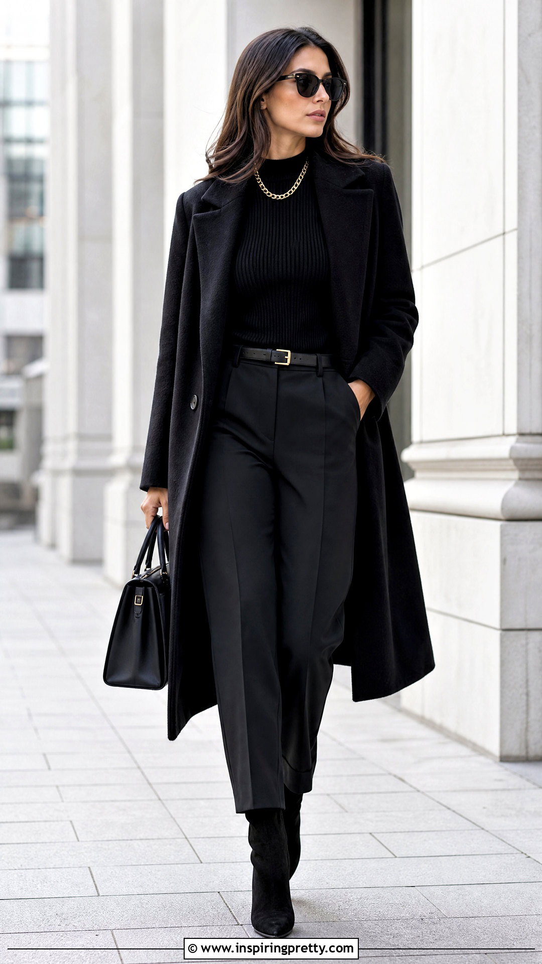 Black Full Sleeve Top With All Black Pieces - 50 black full sleeve top outfit ideas